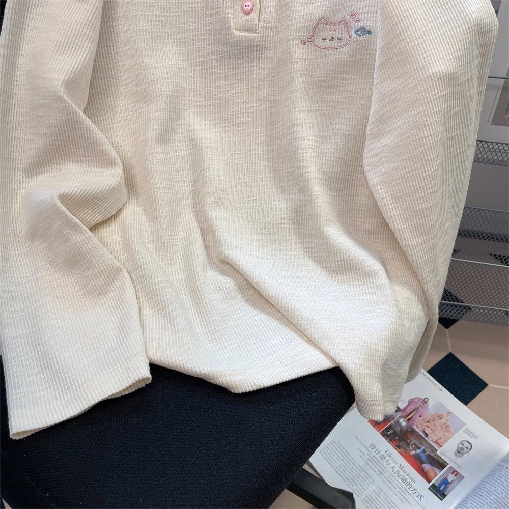 2024 Women's autumn long-sleeved bottoming shirt tops